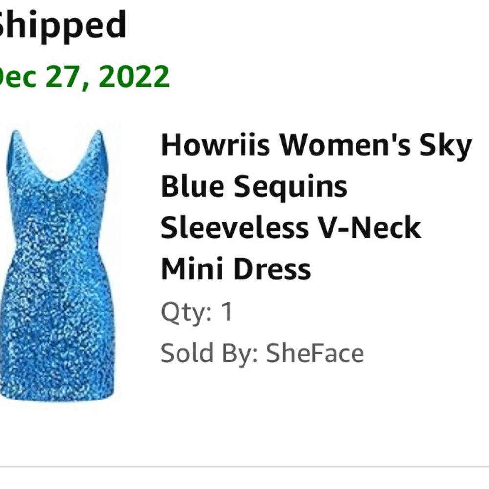 Sparkly Blue Sequin Dress